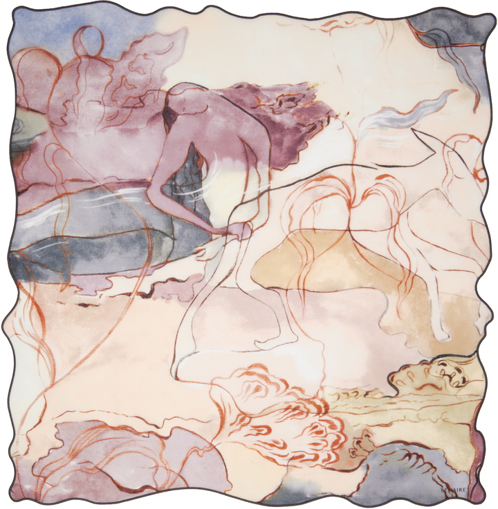 Photo: LEMAIRE Multicolor Aquarel Irregulie Scarf