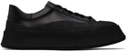 Jil Sander Black Calfskin Low-Top Sneakers