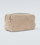 Brunello Cucinelli Suede toiletry bag