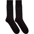 Boss Two-Pack Black and Grey Stripe Socks
