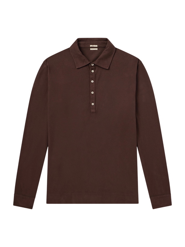 Photo: Massimo Alba - Raya Cotton-Jersey Polo Shirt - Brown