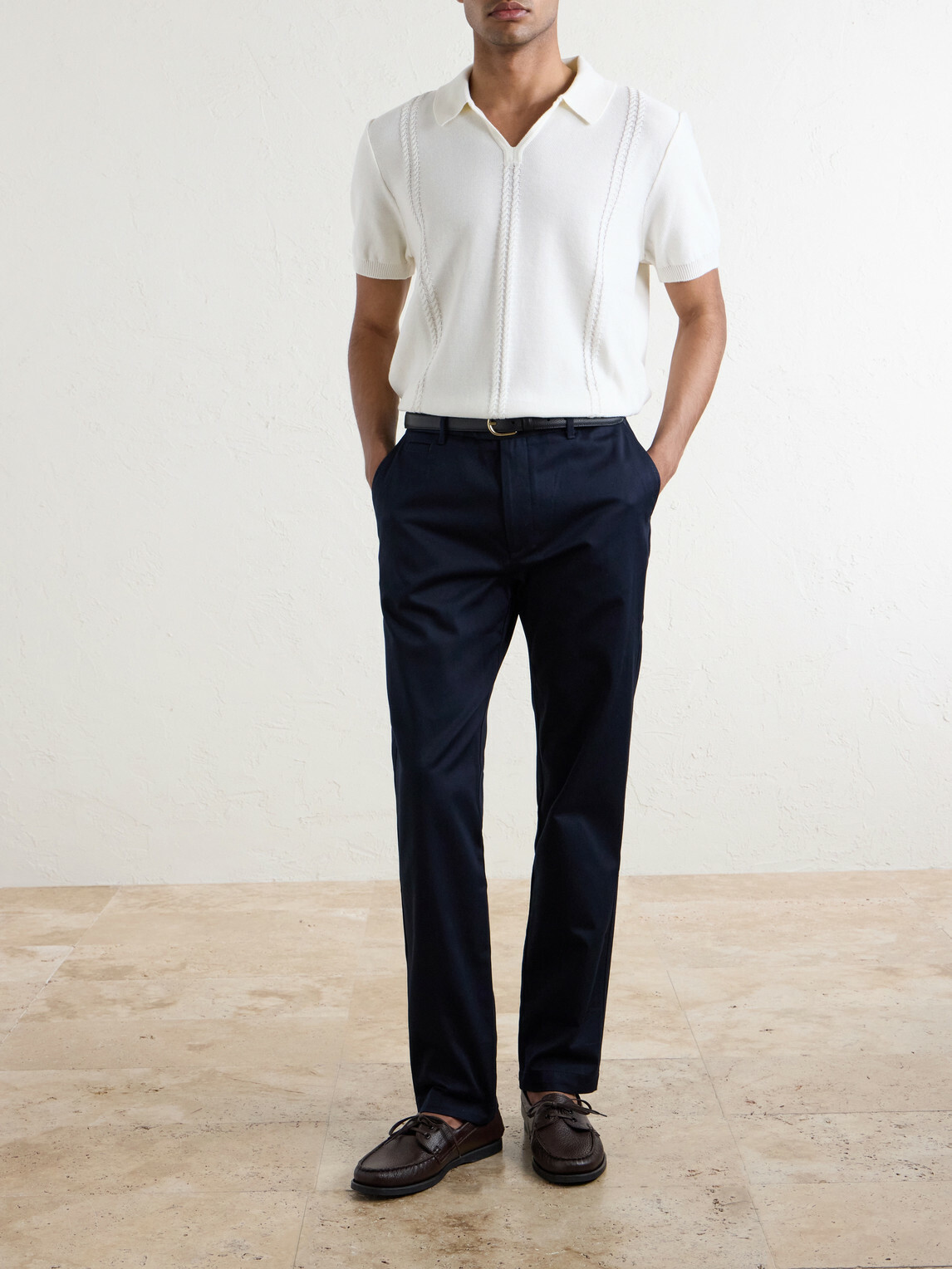 Mr P. - Samuel Straight-Leg Organic Cotton Chinos - Blue