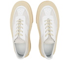 Maison Margiela Men's Oversized Sole Sneakers in White/Silver Birch