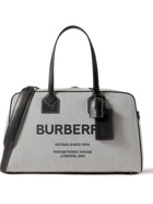 BURBERRY - Logo-Print Leather-Trimmed Canvas Holdall
