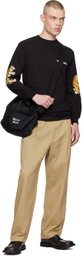 WACKO MARIA Black Crewneck Long Sleeve T-shirt