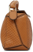 Loewe Tan Snakeskin Mini Puzzle Bag