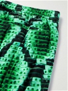 Endless Joy - Straight-Leg Snake-Print ECOVERO™ Shorts - Green