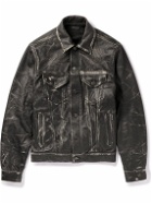 John Elliott - Thumper Type III Distressed Leather Jacket - Black