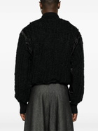 MLGA Black Chunky Knit Bomber Jacket