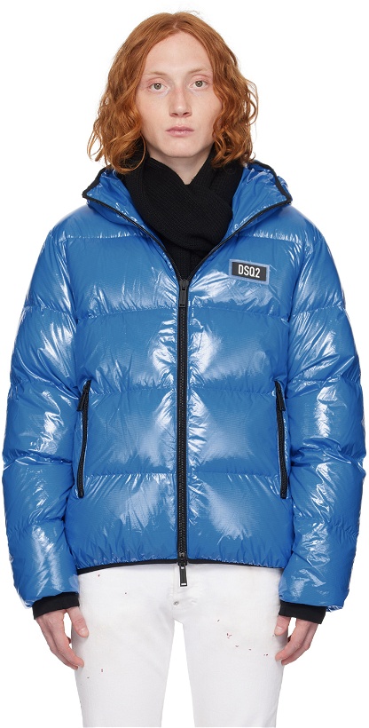 Photo: Dsquared2 Blue Quilted Down Jacket