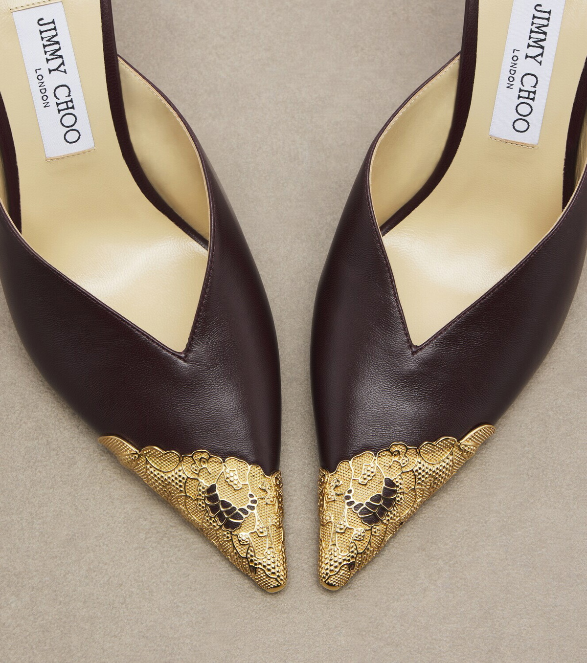 Jimmy Choo Faiz leather slingback pumps
