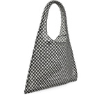 ALAÏA Black & White One Piece Leather Net Tote