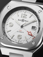Bell & Ross - BR 05 Automatic GMT 41mm Stainless Steel and Rubber Watch, Ref. No. BR05G-SI-ST/SRB BU23NOV