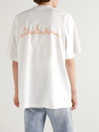 VETEMENTS - Oversized Printed Cotton-Jersey T-Shirt - White