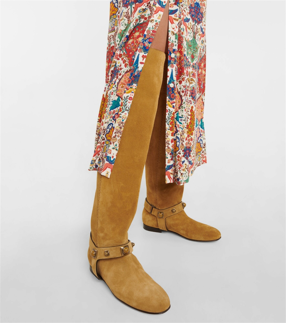 Etro - Crown Me suede knee-high boots Etro