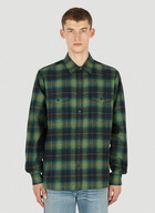 Oversized Flannel Shirt in Green