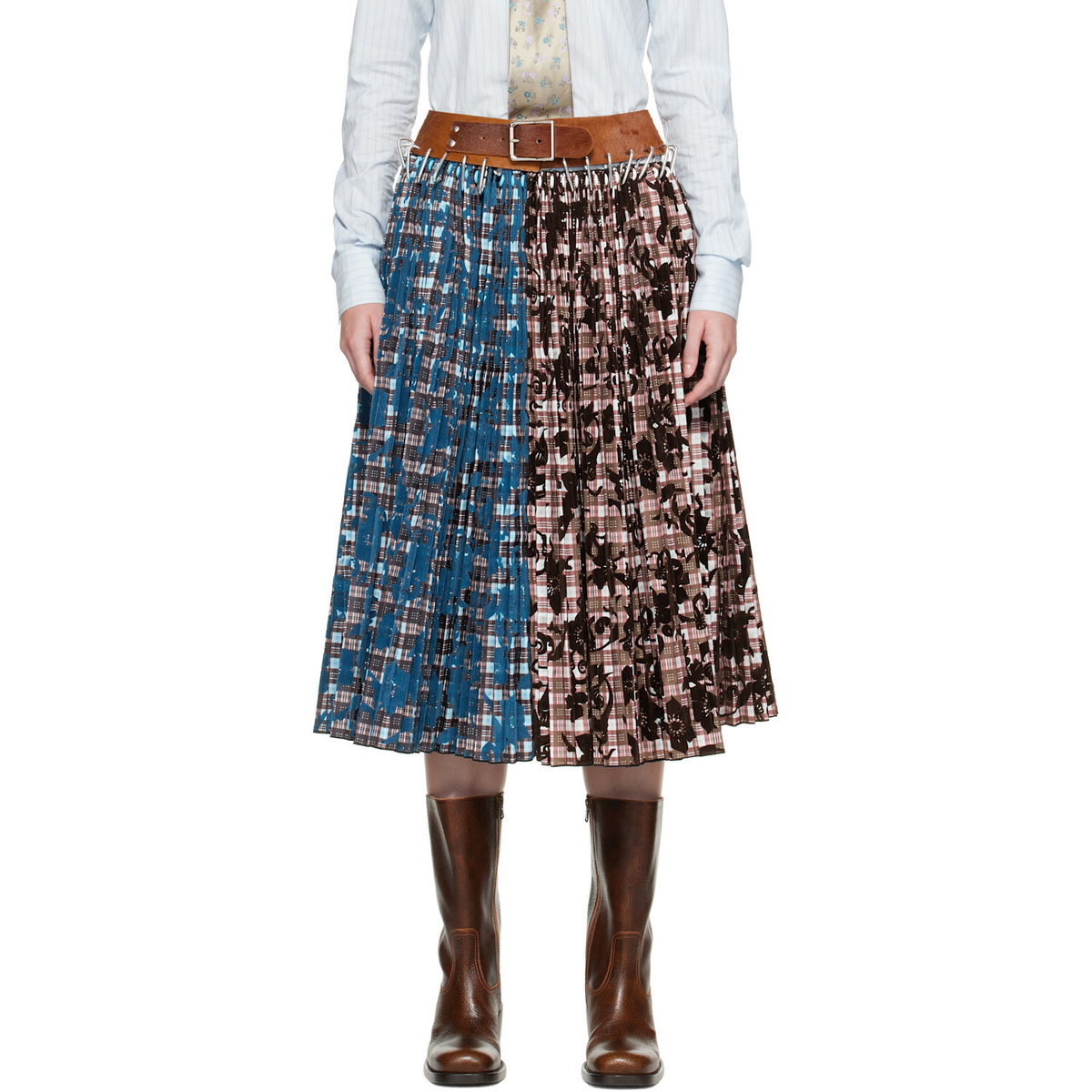 Chopova Lowena Multicolor Lockhart Carabiner Midi Skirt