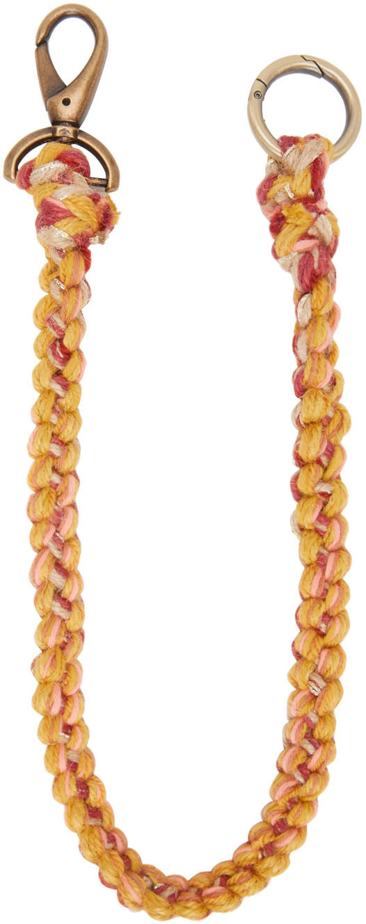 Nicholas Daley Red & Yellow Crocheted Lanyard