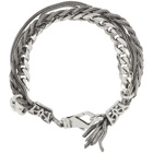 Emanuele Bicocchi Silver Chain and Braid Bracelet