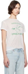 Re/Done White Classic Burnout 'Cowgirl' T-shirt