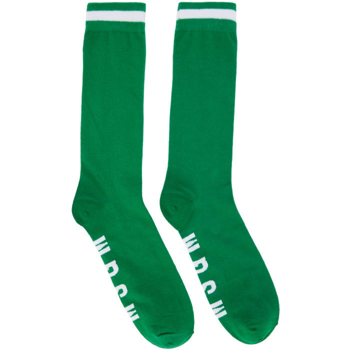 Photo: MSGM Green Logo Socks