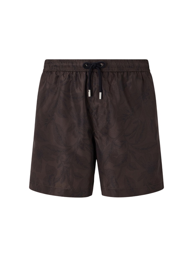 Photo: Mr P. - Straight-Leg Floral-Print Swim Shorts - Brown