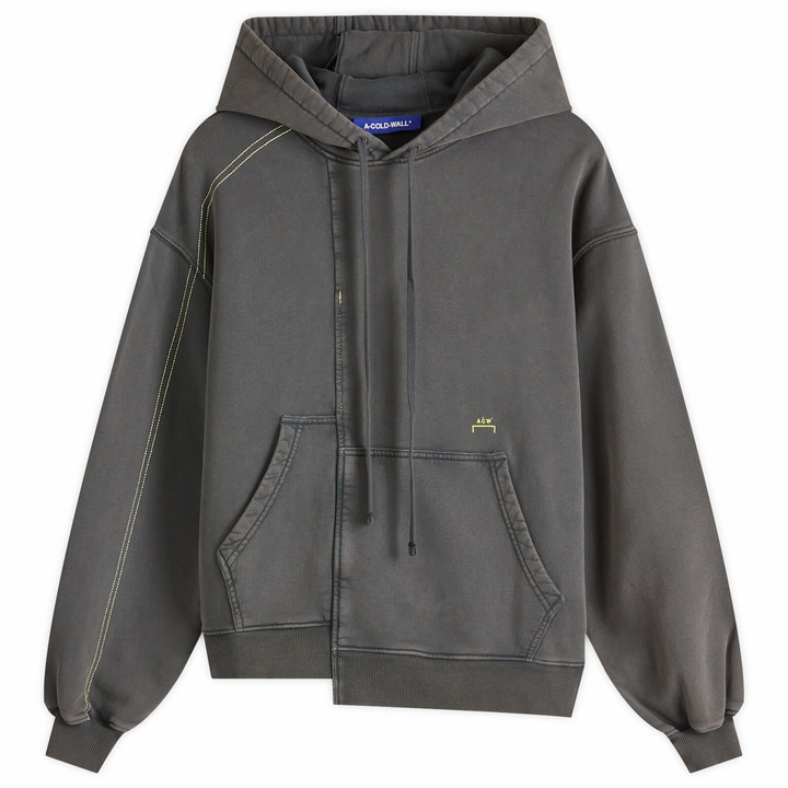 Photo: A-COLD-WALL* Men's Oblique Hoodie in Grey Slate
