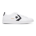 Converse White and Black Pro Leather OX Low Sneakers