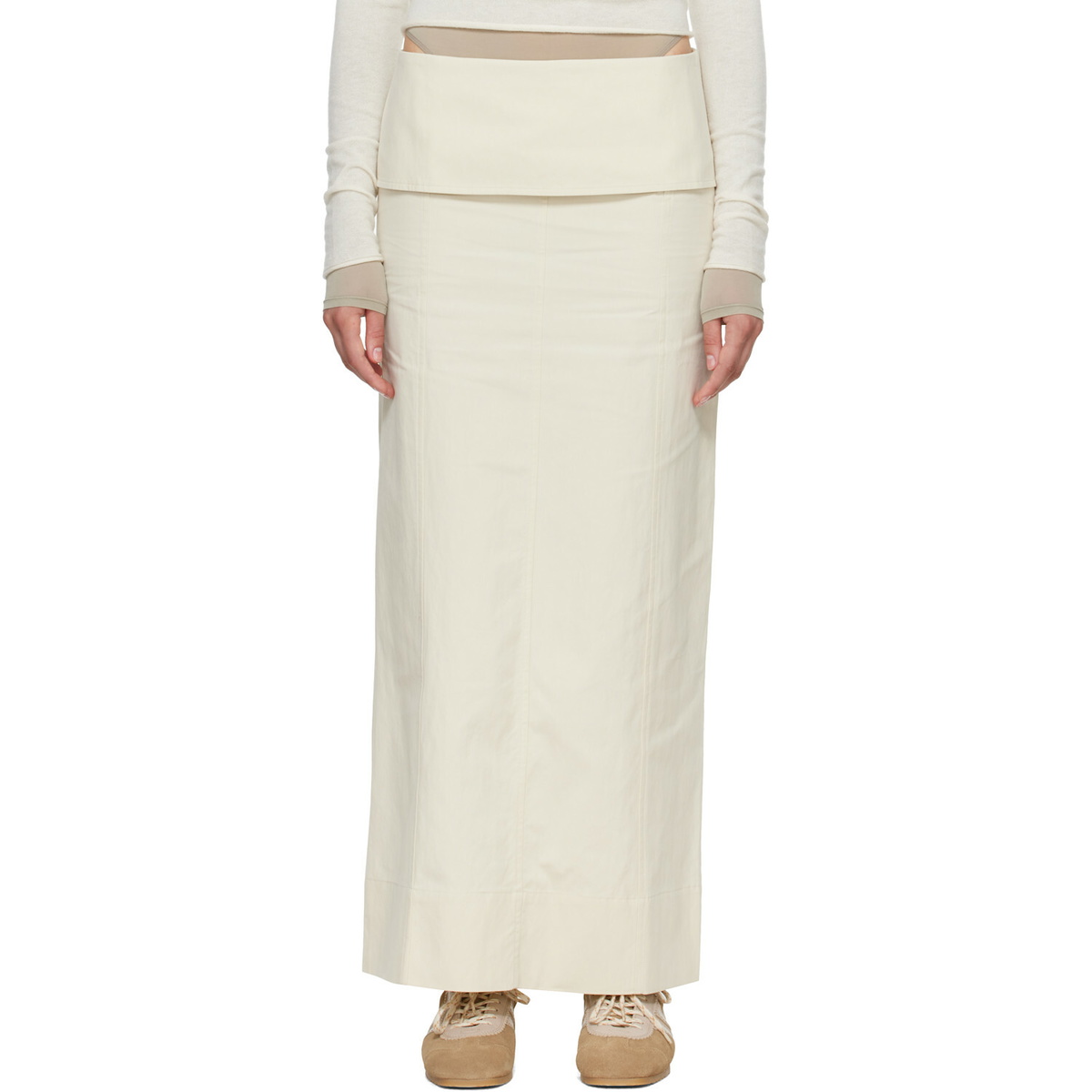 Belle Anna Off-White Helia Maxi Skirt