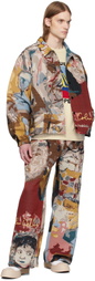 KidSuper Multicolor Jacquard Paintings Double Pleated Trousers