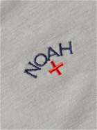 adidas Consortium - Noah Striped Embroidered Jersey Rollneck Sweatshirt - Gray