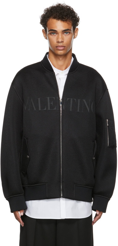 Photo: Valentino Black Mesh Print Jacket