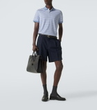 Dunhill Striped silk and cotton polo shirt