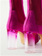 Rick Owens - Pony Hair Platform Chelsea Boots - Pink