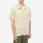 Universal Works Men's Takihyo Print Road Shirt in Yellow