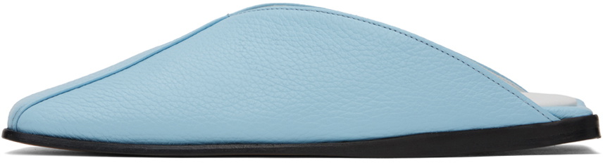 MM6 Maison Margiela Blue Square Toe Slippers