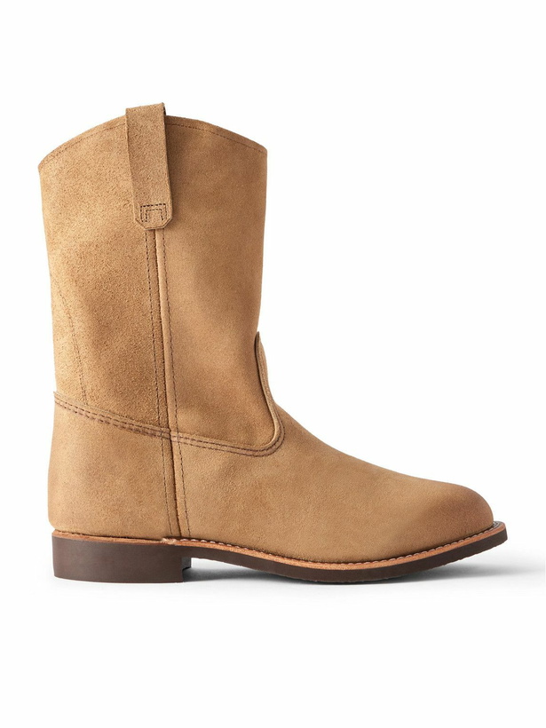 Photo: Red Wing Shoes - Pecos Suede Cowboy Boots - Neutrals