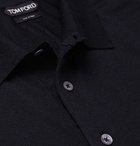 TOM FORD - Slim-Fit Cashmere and Silk-Blend Polo Shirt - Black