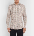 Incotex - Ween Slim-Fit Cutaway-Collar Floral-Print Cotton Shirt - Men - Off-white