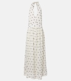 Adriana Degreas Polka-dot halterneck maxi dress
