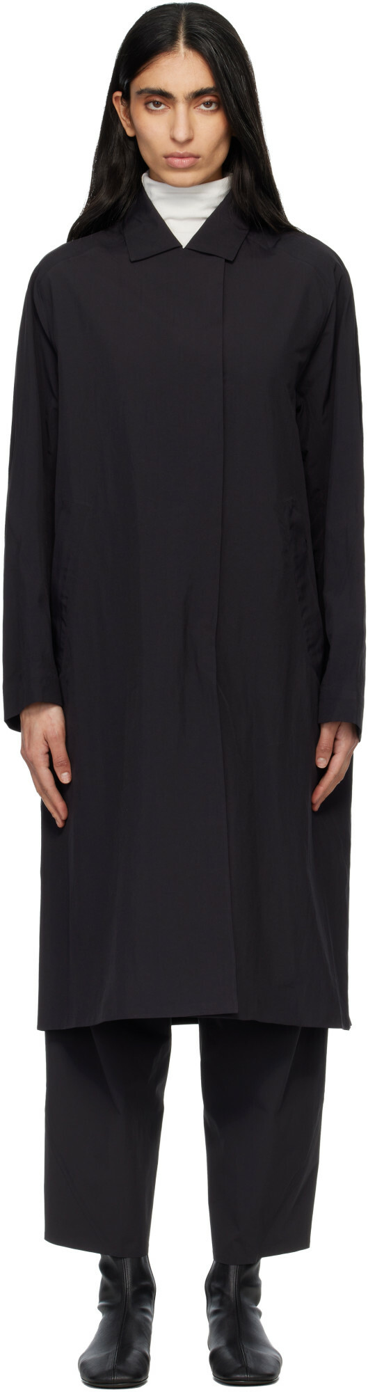 Veilance Black Nitra SL Trench Coat