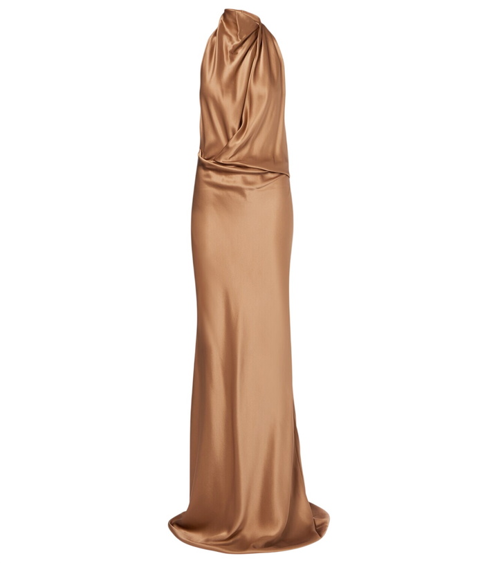 Photo: The Sei Halterneck silk satin gown