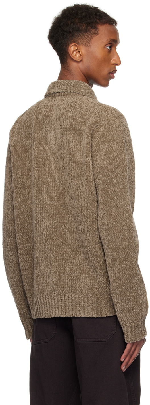Solid Homme Khaki Wool Cardigan