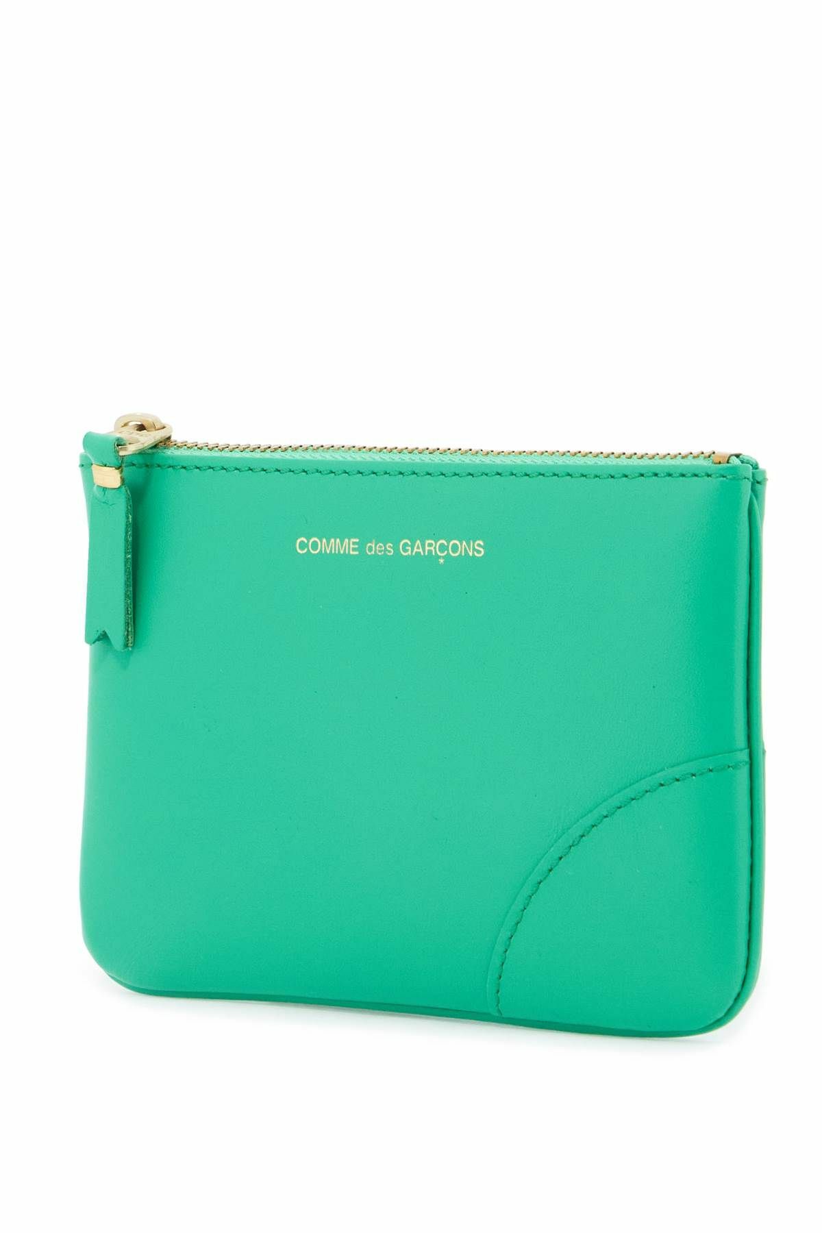 COMME DES GARCONS WALLET small smooth leather pouch Green