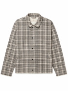 Folk - Pebble Checked Cotton and Linen-Blend Flannel Jacket - Neutrals