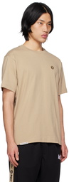 AAPE by A Bathing Ape Beige Embroidered T-Shirt