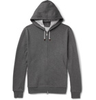 Brunello Cucinelli - Cotton-Blend Jersey Zip-Up Hoodie - Men - Gray