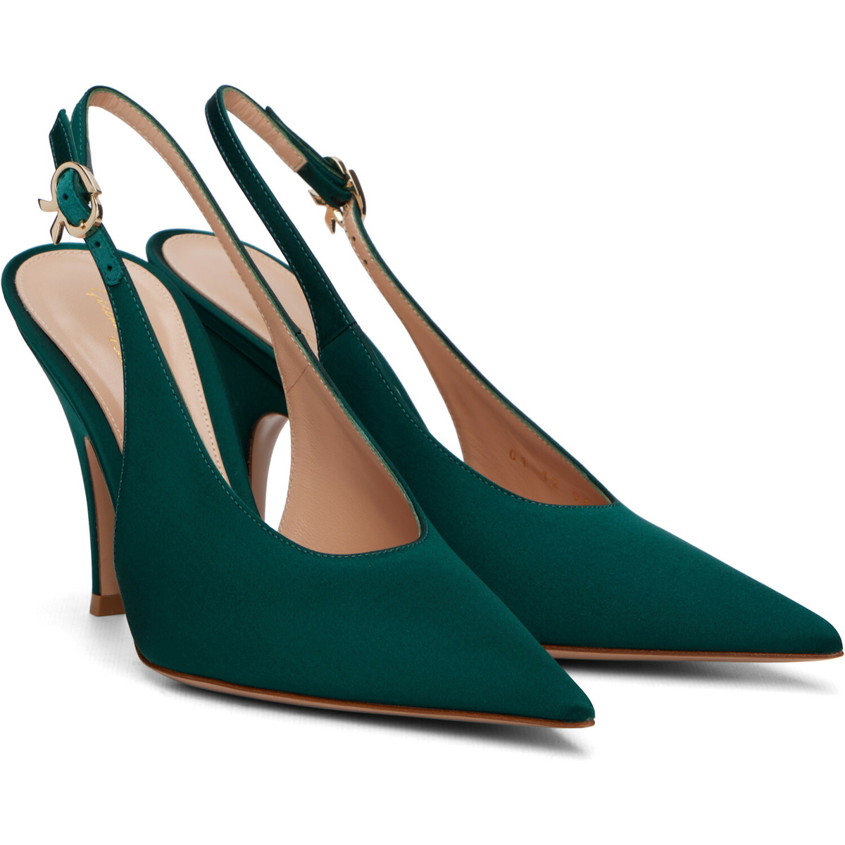 Gianvito Rossi Green Sofia Sling Heels