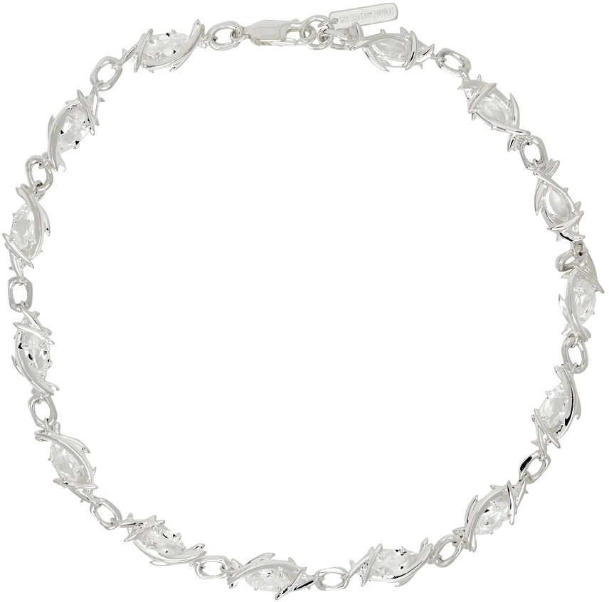 SWEETLIMEJUICE SSENSE Exclusive Silver Eryn Navette Necklace