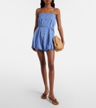 Faithfull Riatto checked cotton romper